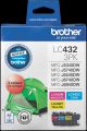 Genuine Brother LC-432 Colour Pack (1 Cyan + 1 Magenta + 1 Yellow)