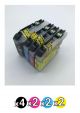 Compatible Brother 237XL-235XL Value Pack ( 4 Black + 2 Cyan + 2 Magenta + 2 Yellow)