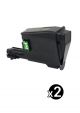 Compatible Kyocera TK-1129 Black Toner - 2100 pages FS1061DN Value Pack (2 Black)
