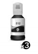 Compatible Epson 512 Value Pack (3 Black)