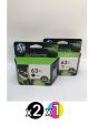 Genuine HP 63XL Value Pack (2 Black + 1 Colour)