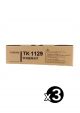 Genuine Kyocera TK-1129 Black Toner - 2100 pages FS1061DN Value Pack (3 Black)